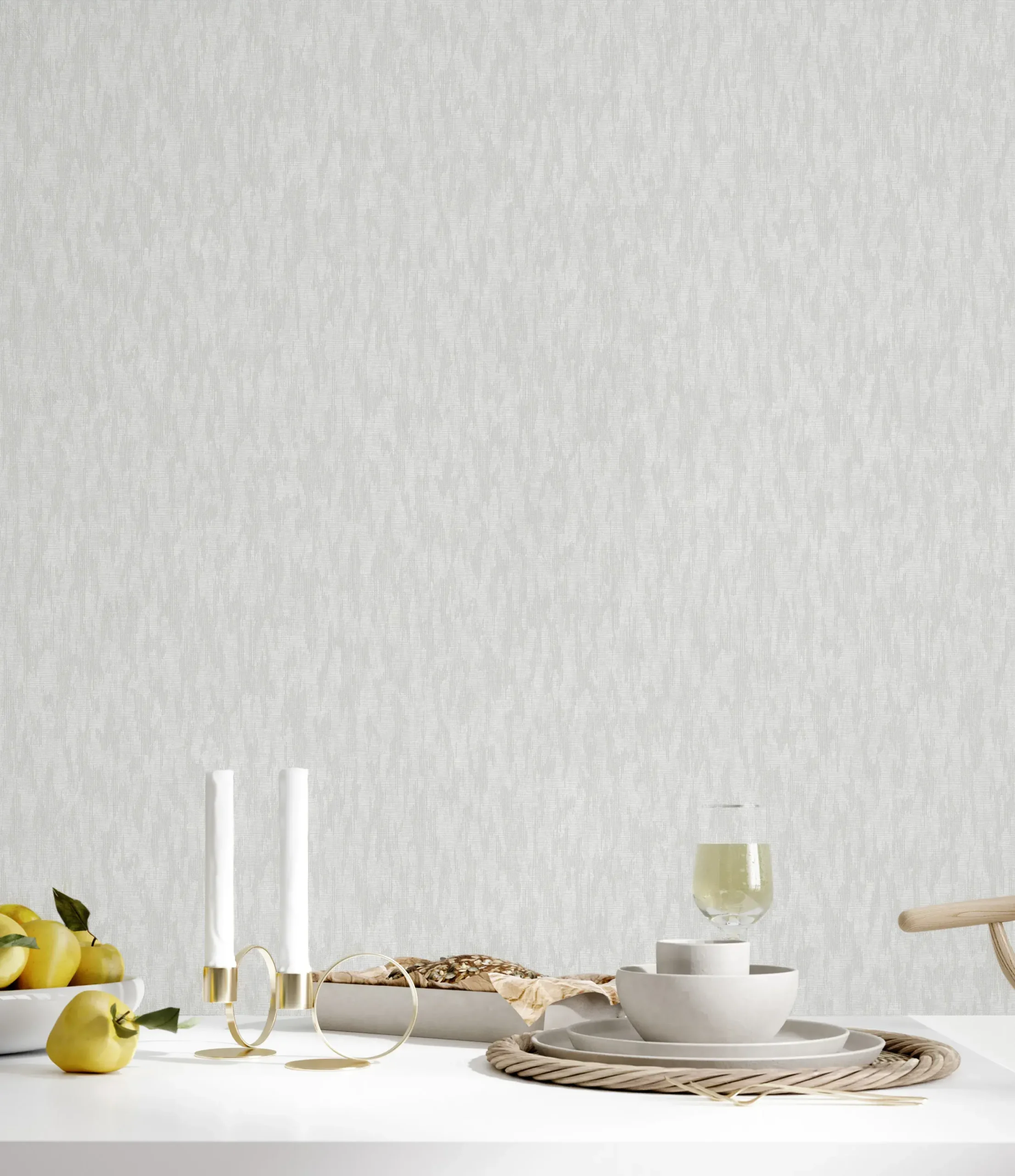 Gray Embossed Wallpaper – Neutral Glittering (24108-1)